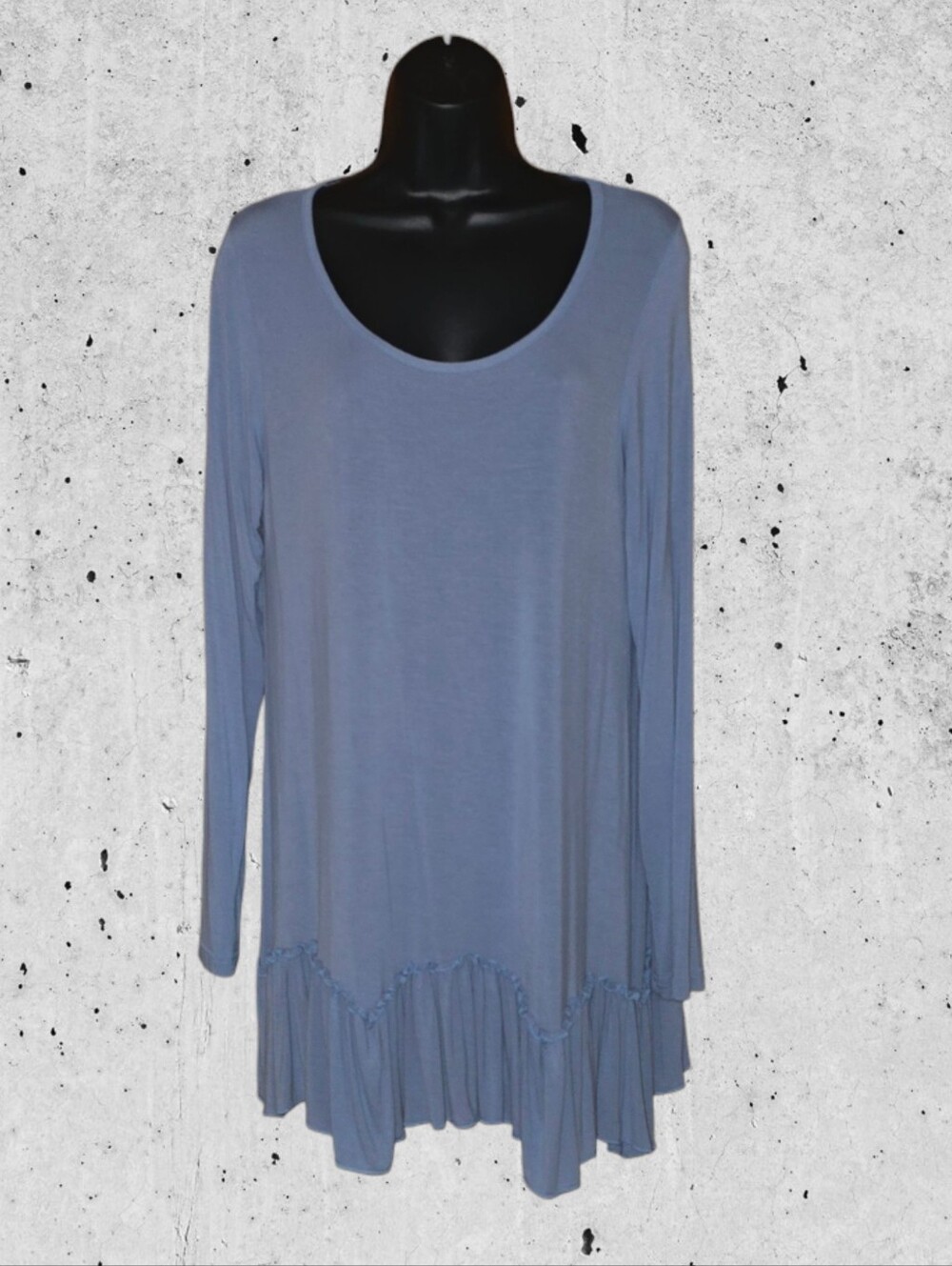 Urban CoCo Long Sleeve Ruffle Hem Tunic Top